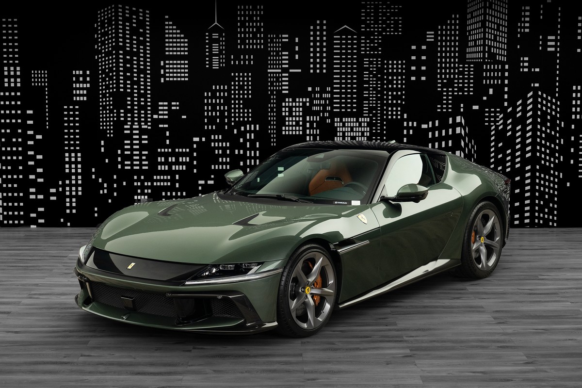 2025 Ferrari 12Cilindri in Green — front three-quarter view