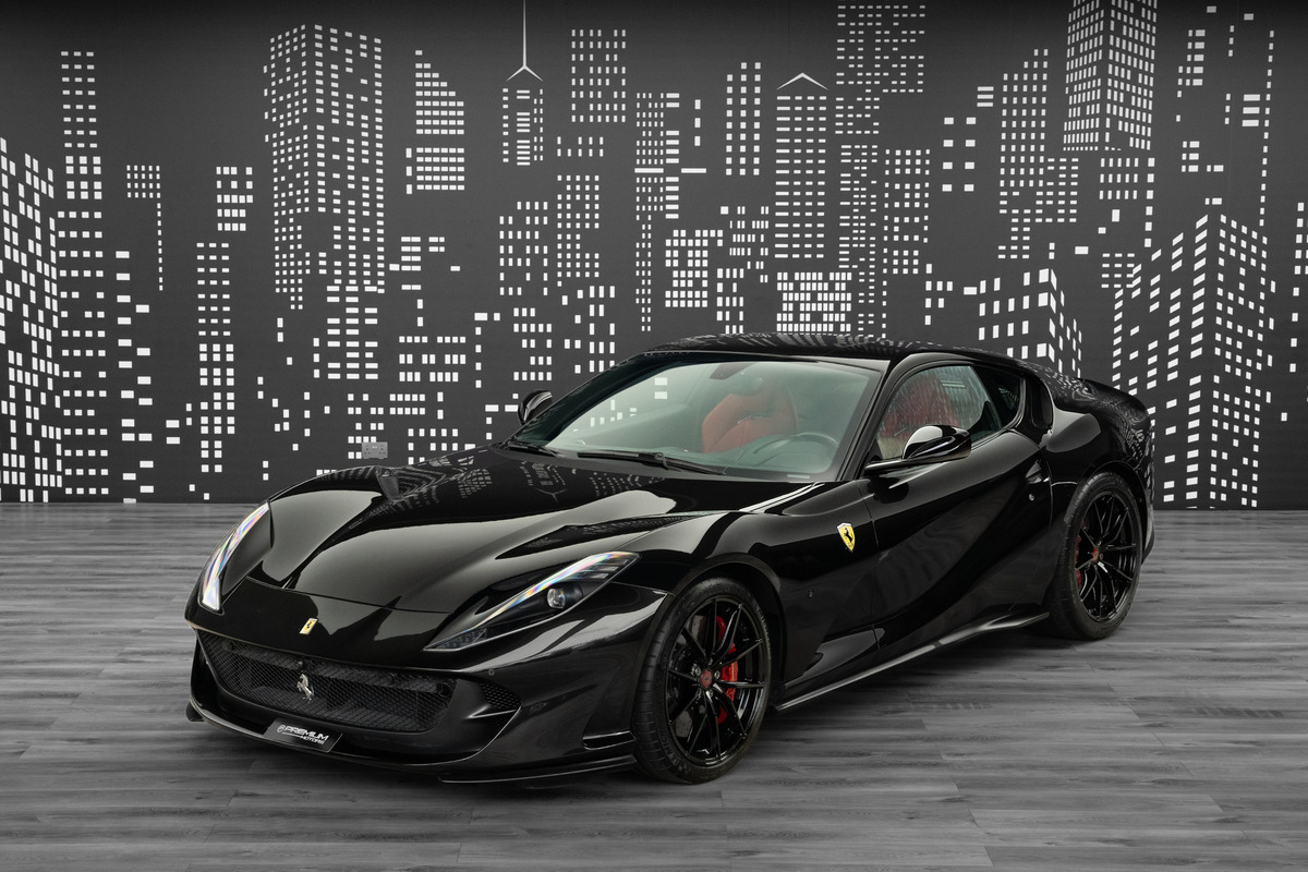2019 Ferrari 812 Superfast in Black — front three-quarter view