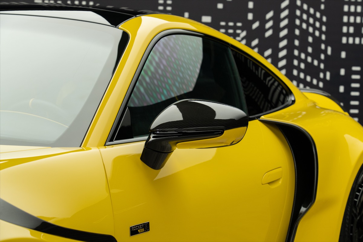 Used 2023 Porsche 911 Turbo S — Brabus Rocket 900R — Yellow for Sale in Dubai — gallery photograph 12
