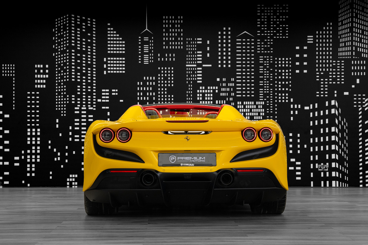 Used 2023 Ferrari F8 Spider — Yellow / Red interior for Sale in Dubai — gallery photograph 5