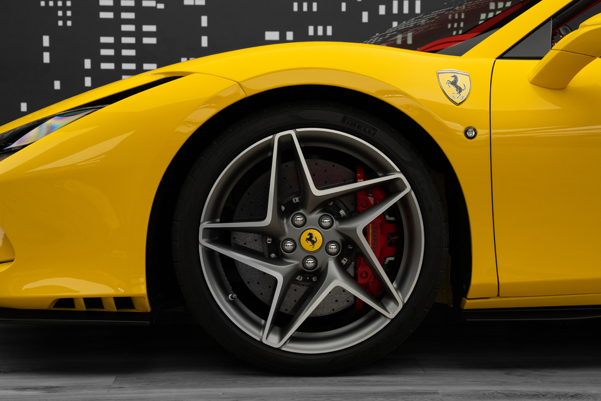 Used 2023 Ferrari F8 Spider — Yellow / Red interior for Sale in Dubai — gallery photograph 6