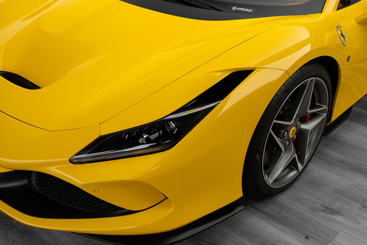 Used 2023 Ferrari F8 Spider — Yellow / Red interior for Sale in Dubai — gallery photograph 7