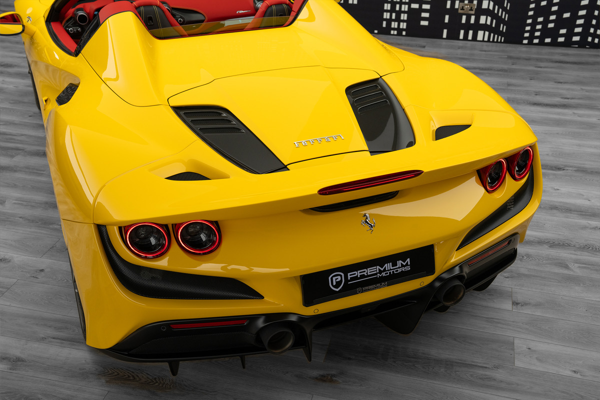Used 2023 Ferrari F8 Spider — Yellow / Red interior for Sale in Dubai — gallery photograph 8
