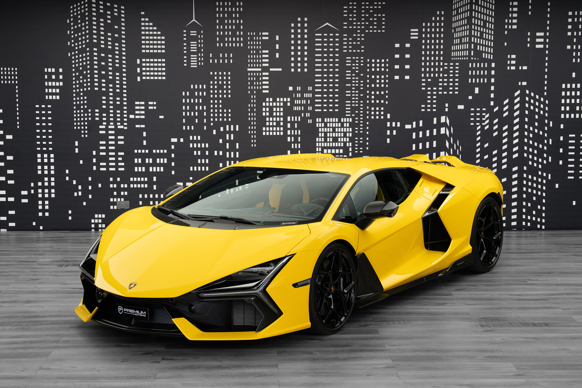2024 Lamborghini Revuelto in Yellow — front three-quarter view